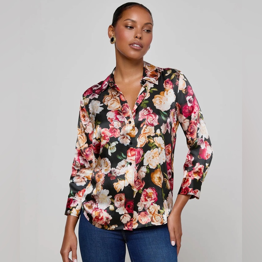 L’AGENCE Dani Blouse- in Multi Cluster Floral